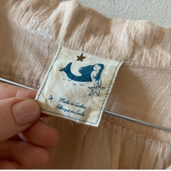 Anthropologie Mermaid Label Cream Shoreward Beach Dress - Picture 6 of 10